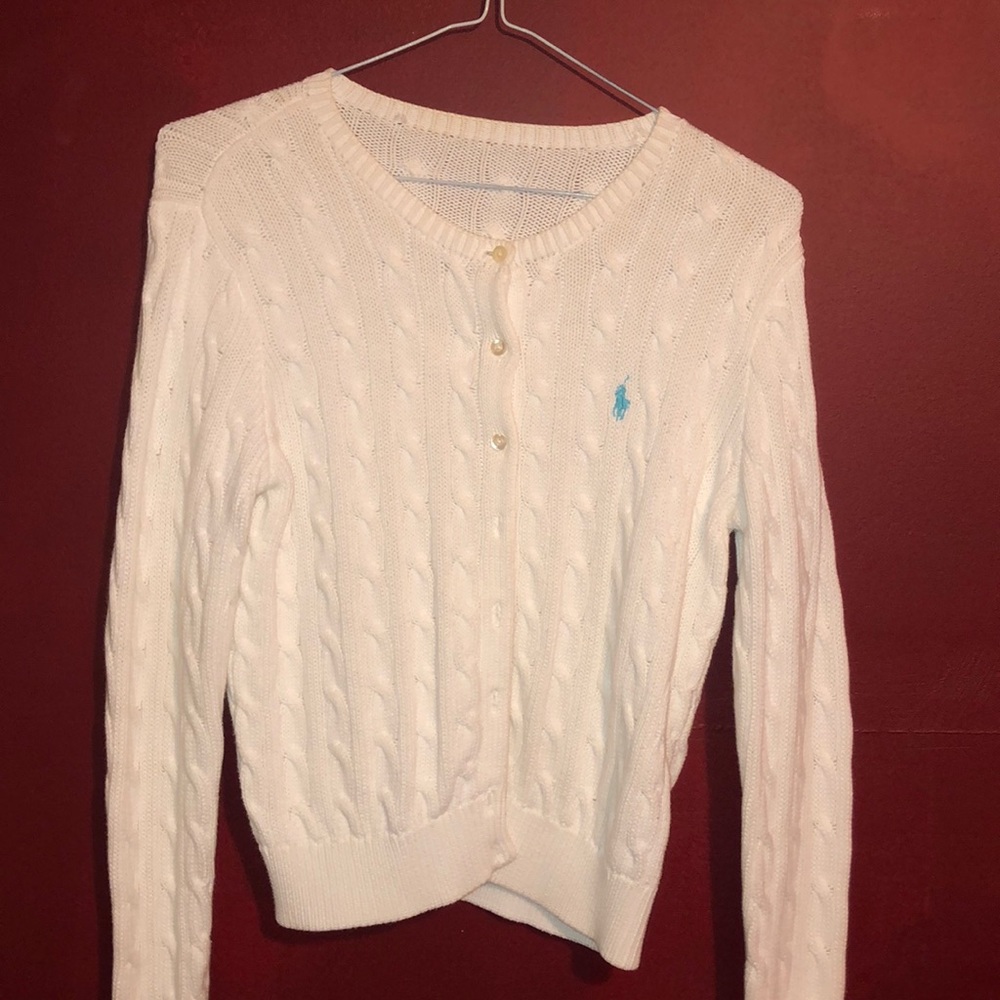 White polo sweater